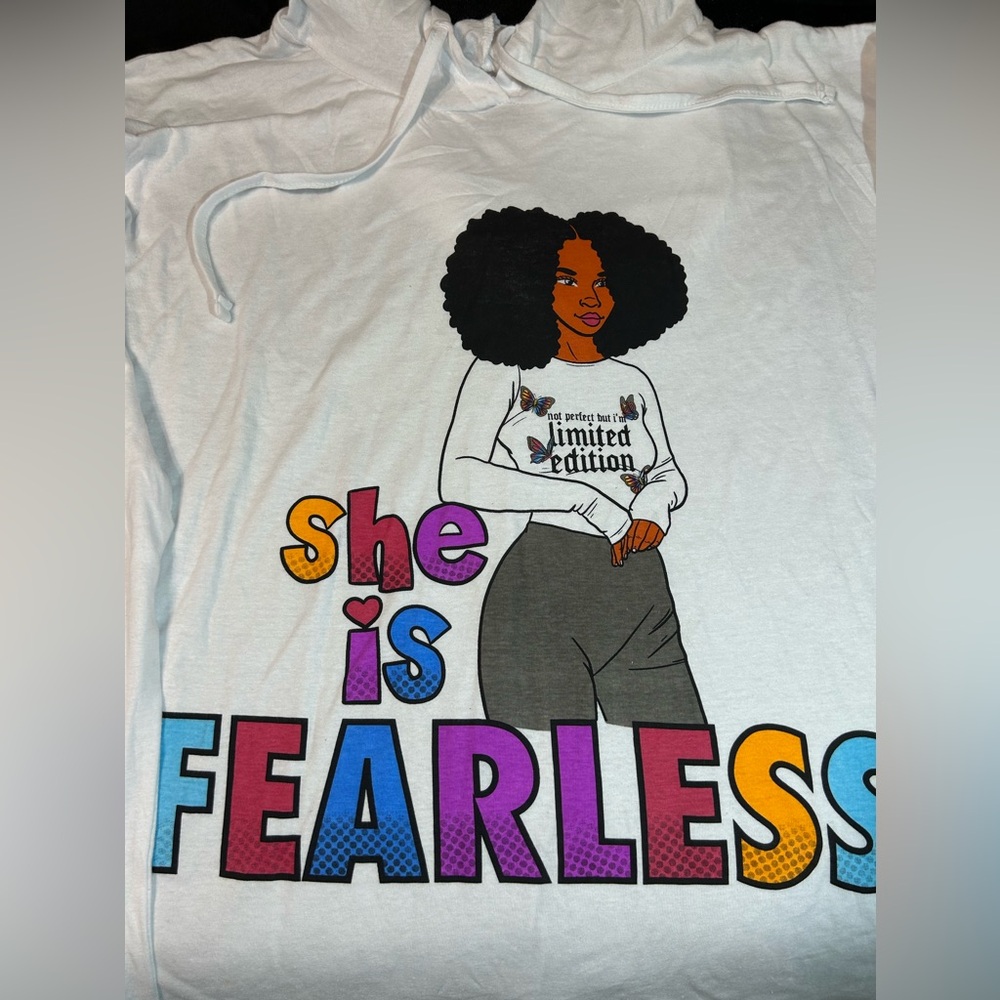 On Fire Women's Long Sleeve, She is Fearless- 3XL